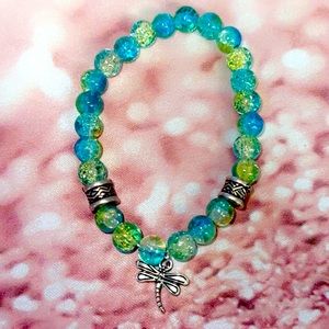 Dragonfly charm bracelet. Handmade bracelet. One size fits most. New no tags.